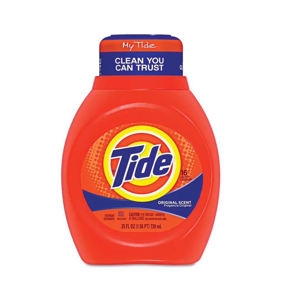 10-6.jpg Tide 13875CT Liquid Laundry Detergent, Original, 25oz Bottle - Image 1
